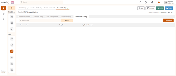 General Config : Data Quality Config